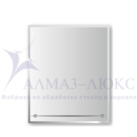 Зеркало АЛМАЗ-ЛЮКС 700*600 с полкой