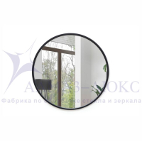 Зеркало АЛМАЗ-ЛЮКС бытовое в раме D800мм (черный матовый)