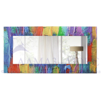 Зеркало АЛМАЗ-ЛЮКС 1200*600 с шлиф.кромкой и УФ-печатью