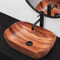 Умывальник REA BELINDA WOOD MATT 465x335x135