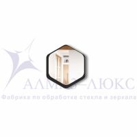 Зеркало АЛМАЗ-ЛЮКС 300*268 с шлиф.кромкой и УФ-печатью (черный)
