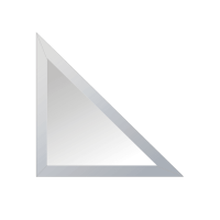 Зеркало АЛМАЗ-ЛЮКС 20х20см, декоративное (треугольник 6 шт)