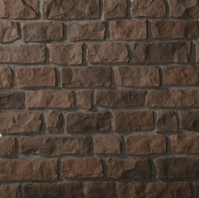 Камень декоративный искусственный ФЕОДАЛ 07.20.Угловой, каменица, каштан (1кор=0,8м.п.)