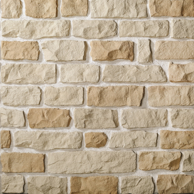 Камень декоративный искусственный ФЕОДАЛ 07.01.Угловой, каменица, слоновая кость (1кор=0,8м.п.)