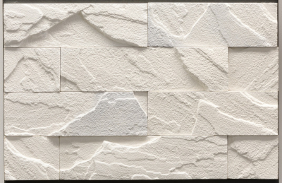 Камень декоративный искусственный ФЕОДАЛ 10.00.(01).Рядовой, сланец, белый с пеплом (1кор=0,5м2)