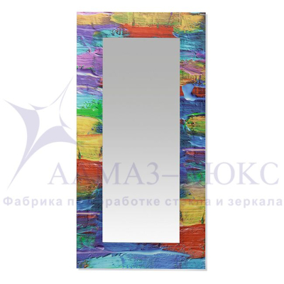 Зеркало АЛМАЗ-ЛЮКС 1200*600 с шлиф.кромкой и УФ-печатью