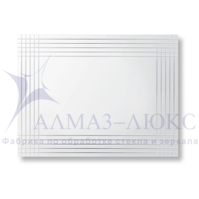 Зеркало АЛМАЗ-ЛЮКС 800*600 с полир.кромкой и гравировкой