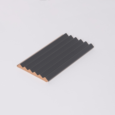 Декоративная рейка из МДФ в экошпоне ПН-40 Графит 123х16х2800