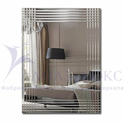 Зеркало АЛМАЗ-ЛЮКС 800*600 с полир.кромкой и гравировкой