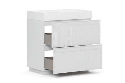 Тумба под умывальник Базель Н 80-02 белый матовый (18)