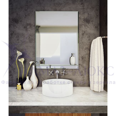 Зеркало АЛМАЗ-ЛЮКС 700*600 с полкой