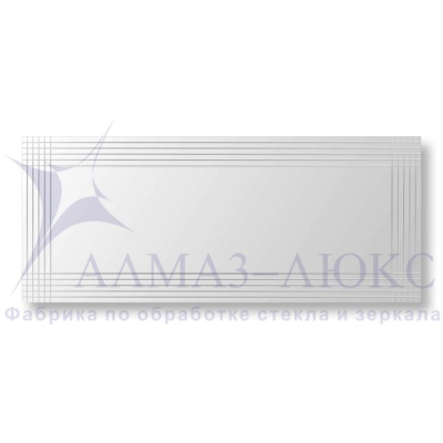 Зеркало АЛМАЗ-ЛЮКС 1200*500 бытовое с полир.кромкой и гравировкой