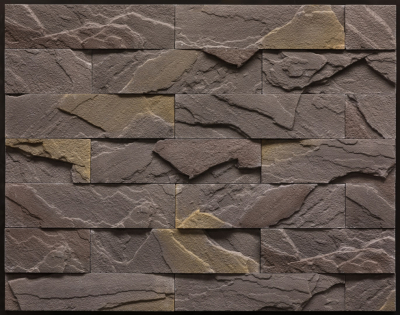 Камень декоративный искусственный ФЕОДАЛ 10.35.Рядовой, сланец, коричнево-фиолетовый (1кор=0,5м2)