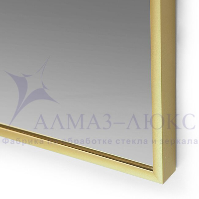 Зеркало АЛМАЗ-ЛЮКС бытовое в раме 1000*700мм (латунь,узкий)