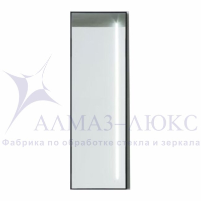Зеркало АЛМАЗ-ЛЮКС бытовое в раме 1200*400мм (черный,широкий)
