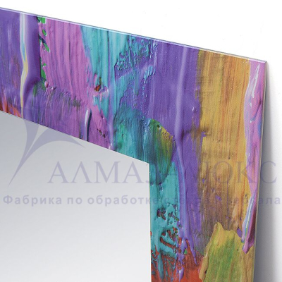 Зеркало АЛМАЗ-ЛЮКС 1200*600 с шлиф.кромкой и УФ-печатью