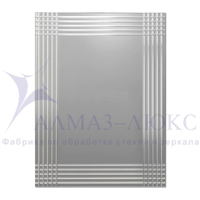 Зеркало АЛМАЗ-ЛЮКС 800*600 с полир.кромкой и гравировкой