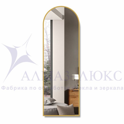 Зеркало АЛМАЗ-ЛЮКС 1500*500 с шлиф.кромкой и УФ-печатью (золото)