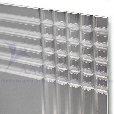 Зеркало АЛМАЗ-ЛЮКС 800*600 с полир.кромкой и гравировкой