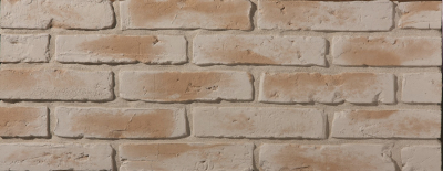 Камень декоративный искусственный ФЕОДАЛ 15.23.Угловой, кирпич мирский, белая охра (1кор=1м.п.)