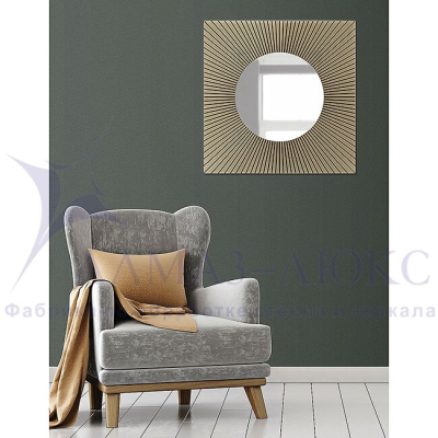 Зеркало АЛМАЗ-ЛЮКС 600*600 4мм с шлиф.кромкой и УФ-печатью